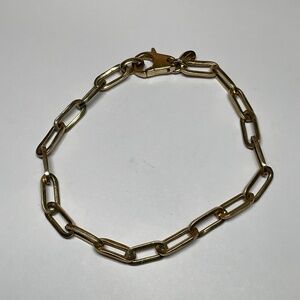 Dyadema Sterling Silver Gold Tone Oval Link Bracelet. 7.75 inches long